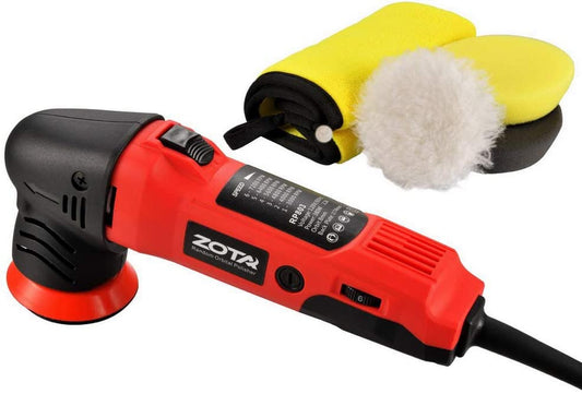 ZOTA Polisher,3 inch Orbital Polisher with 13.1' Cord, Mini Portable Rotary Polisher Kit with 3 Polishing Pads and Microfiber Towel.