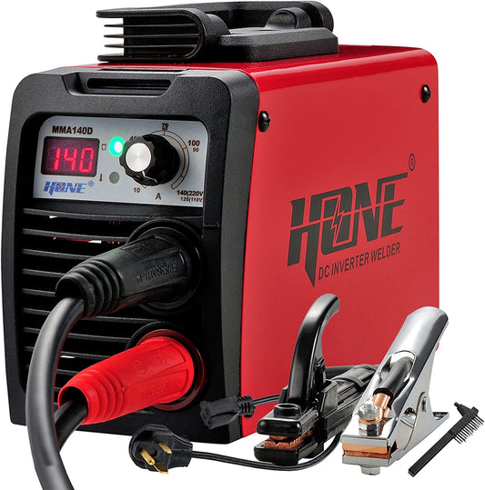 110V/220V Actual 140Amp ARC Welder Machine, IGBT Inverter Digital Display LCD Welding Machines with Hot Start Arc Force Anti-Stick, High Efficiency for 1/16"-1/8" Welding Rod