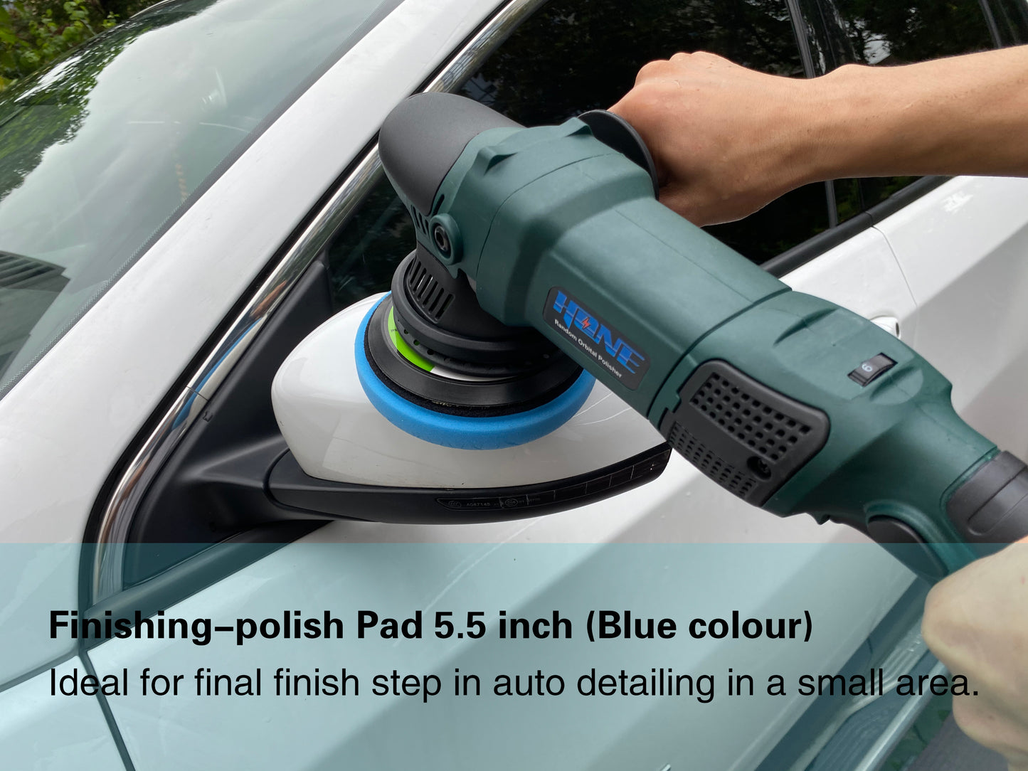 HONE Car Polisher Buffer, 6"/5"/850W Dual Action Buffer with Variable Speed, 15mm Long-Throw Ramdom Orbital Polisher Waxer, Car Polishing and Waxing Kit, HNPR615B